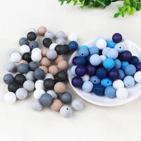 tyryhu 50pcs silicone beads chew bead for baby teether food grade silicone baby accessories nurse gift making free shipping