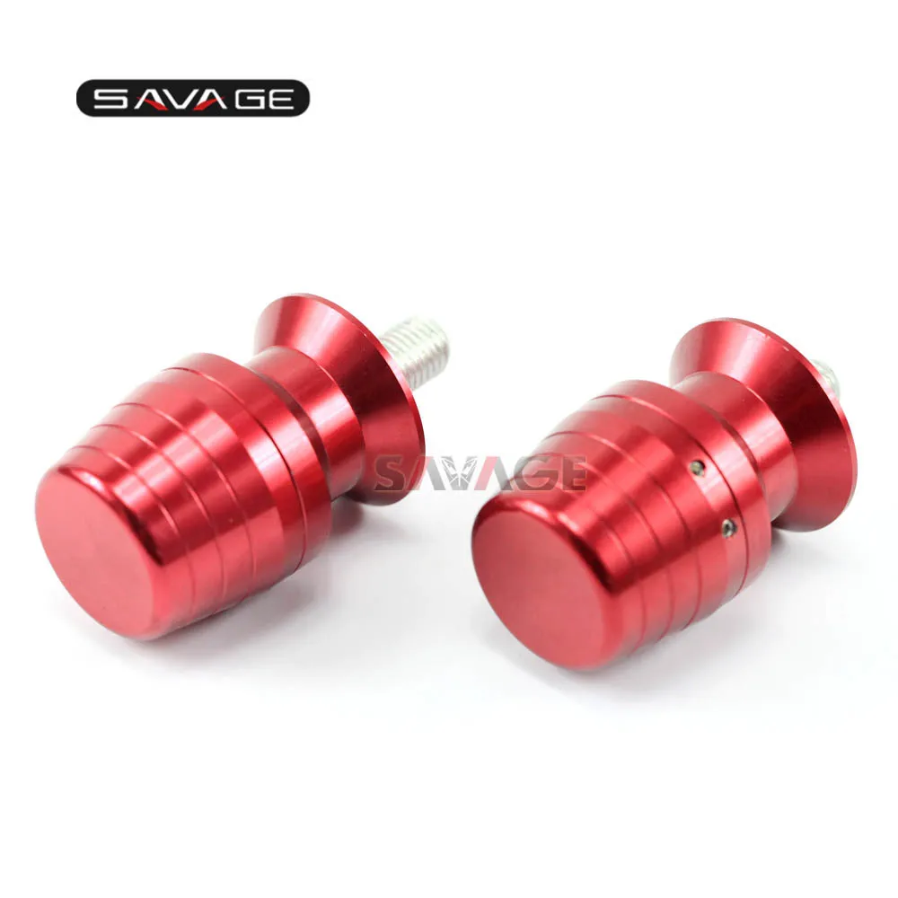 Red Для KAWASAKI NINJA ZX-6R ZX-9R ZX-10R ZX-12R KLE 650 VERSYS Мотоцикл с ЧПУ маятник Катушки слайдер стенд винты M10 - Цвет: Red