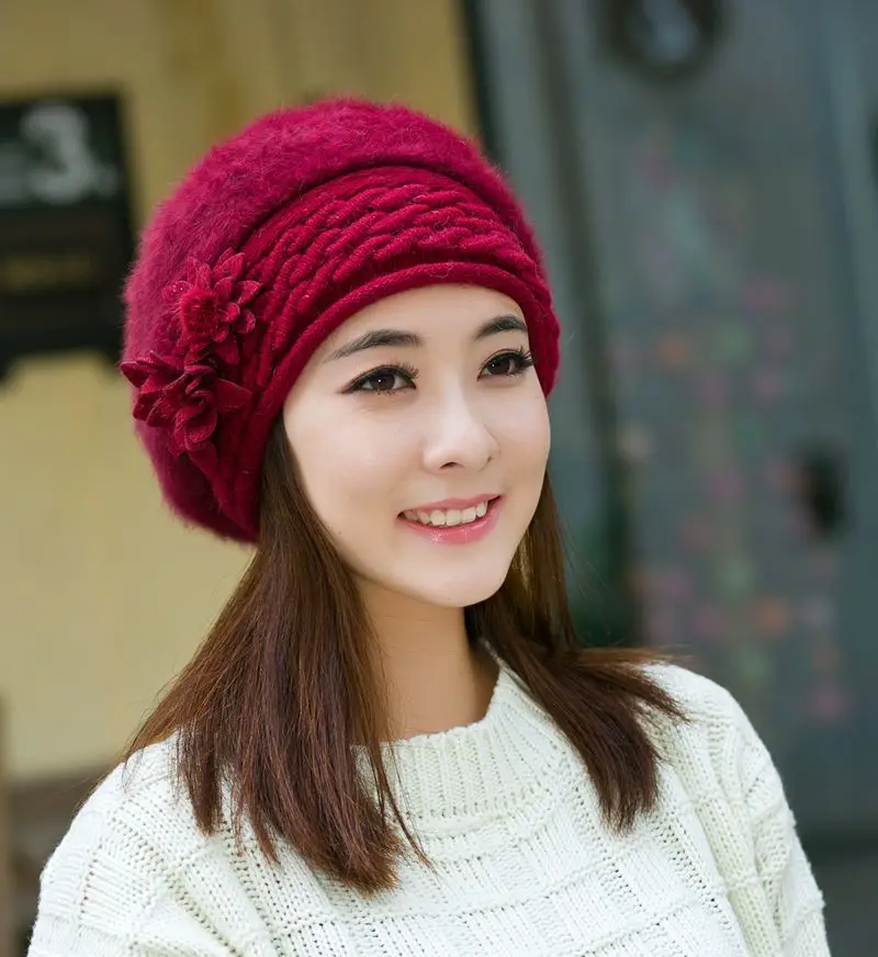 Новый дизайн распродажа теплая и милая шапка принцессы с кроликом женский зимний