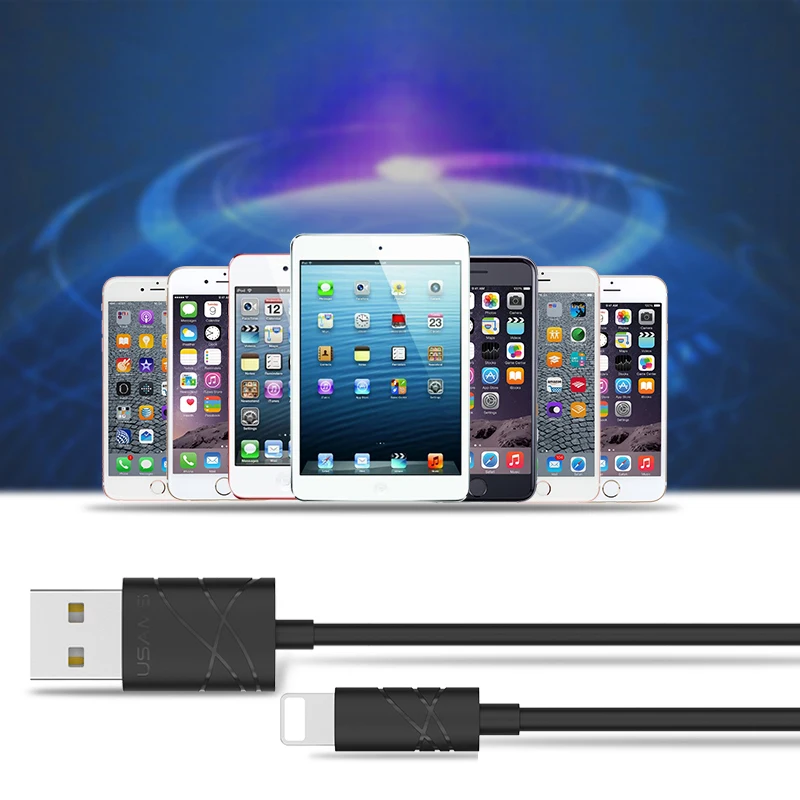 USAMS Usb Кабель Для iPhone USB Зарядное Устройство 5 6 S i6 i5 iPad air Мобильного Телефона с iOS 10