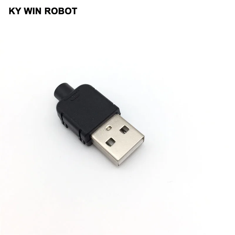 1 шт. USB мужчина с пластиковой оболочкой/три части a Тип 4P Эфирное зарядное