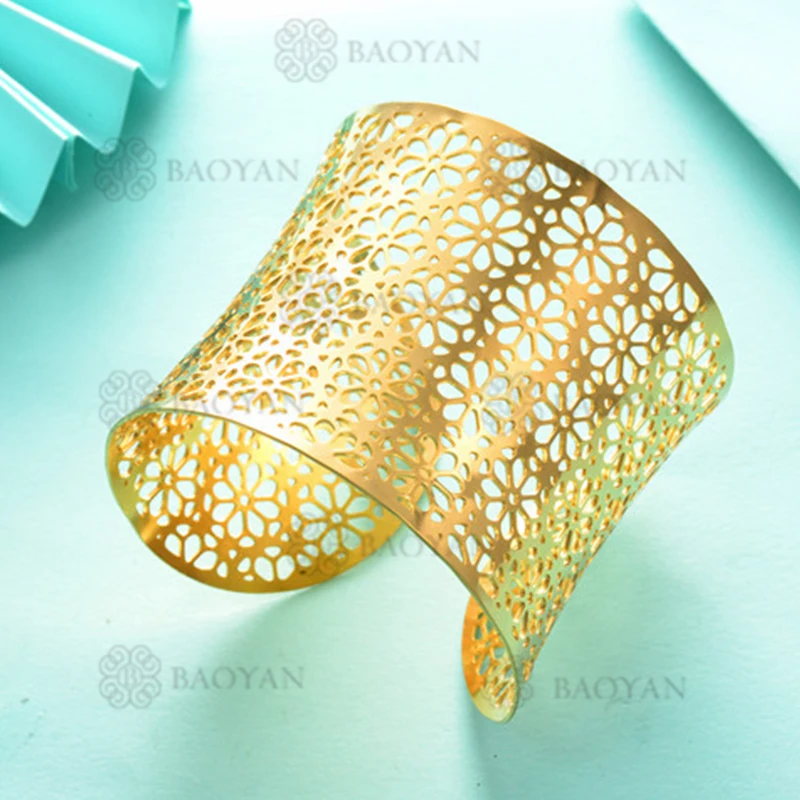 Браслет BAOYAN из нержавеющей стали 316 золотистый серебристый простой