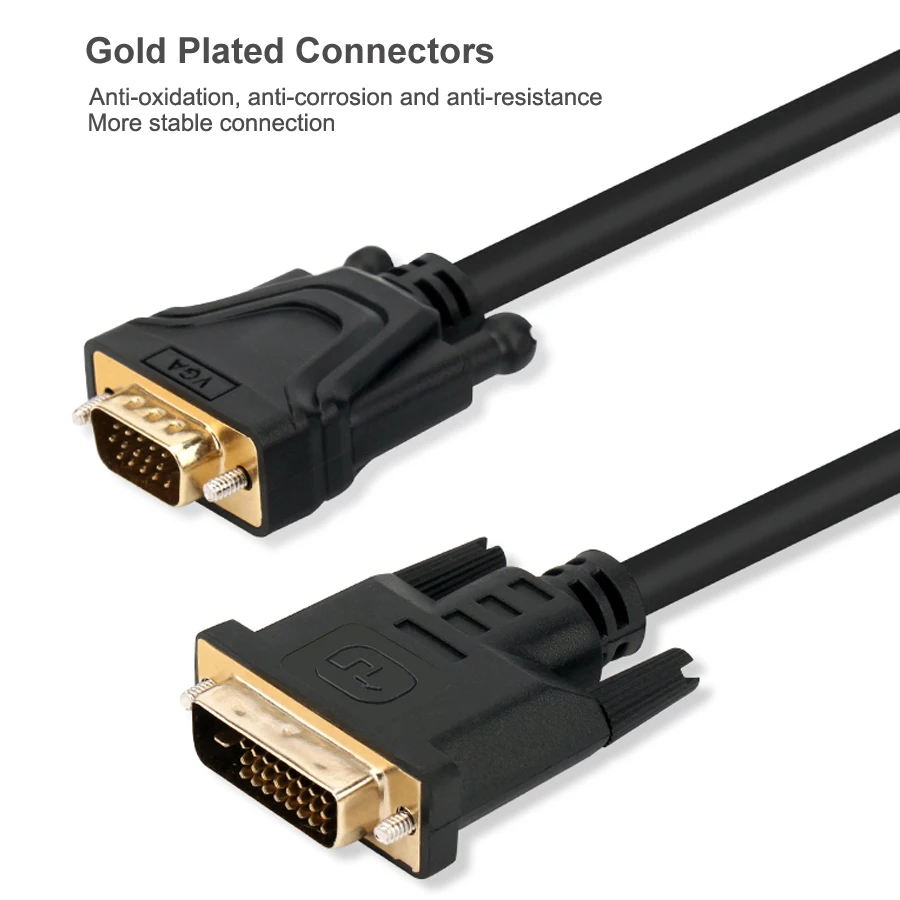 Адаптер DVI в VGA конвертер с высоким разрешением 24 + 1/18 1 штырьковый переходник для