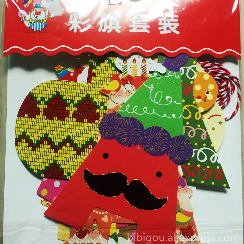 Высокое качество с днем рождения мультфильм тема Бумага на день Флаг украшения