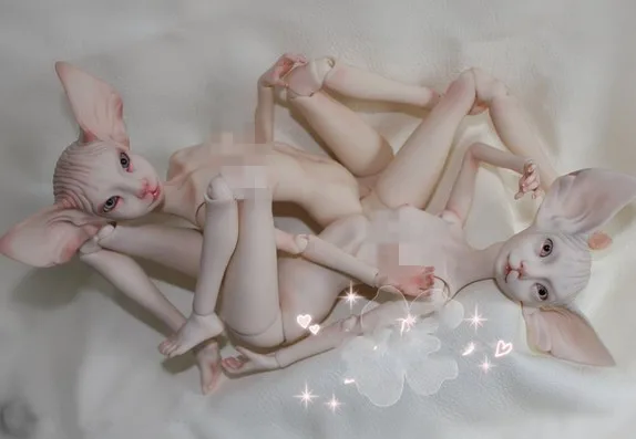 

Hot cat Noble bjd dolls girls toys, soft tar rag stuffed figures