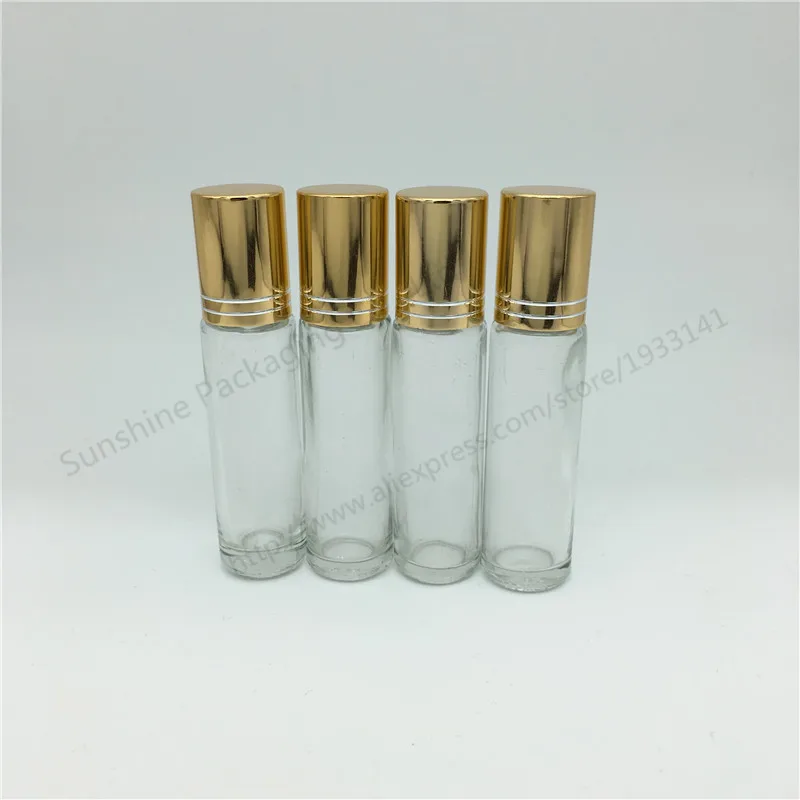 Free shipping 200 x 10ml Transparent Glass Bottle Roll On Empty Fragrance Perfume Essential Oil Clear Roll-On | Красота и здоровье