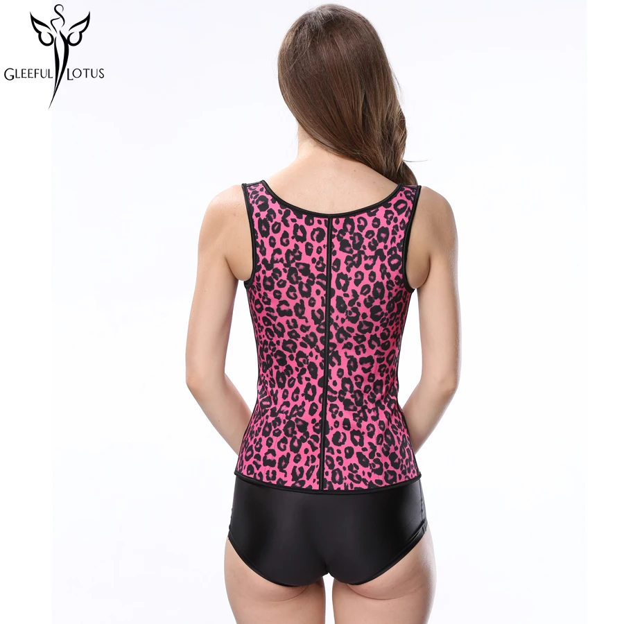 Леопардовый латексный корсет для талии сексуальные корсеты и бюстье похудения