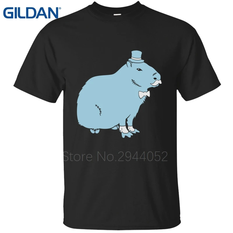 Футболка мужская красота Sir Capybara плюс размер черная футболка рубашка с круглым