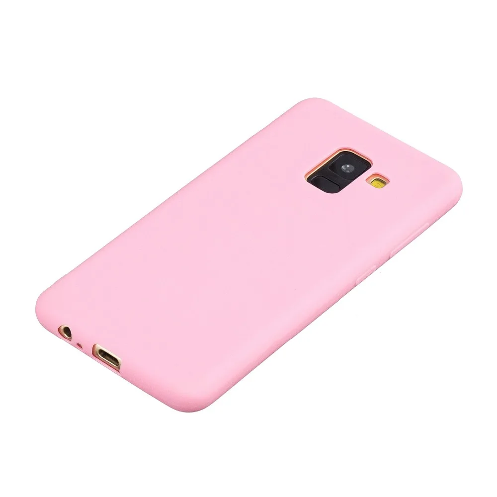 Чехол для Samsung A8 + Plus 2018 карамельный цвет Galaxy A6 J4 J6 S8 S9 чехол Capinha funda Etui |