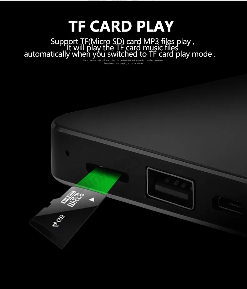 Sunnylink Многофункциональный тонкий внешний аккумулятор Bluetooth динамик 5200 мАч