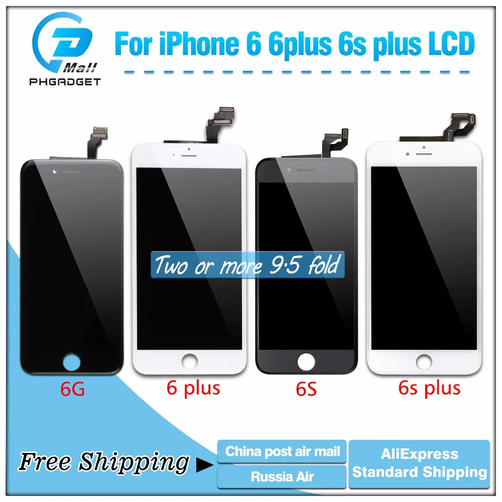 Нормальная Доставка! Сенсорный ЖК экран AAA для iPhone 6 6S PLUS дисплей бесплатная