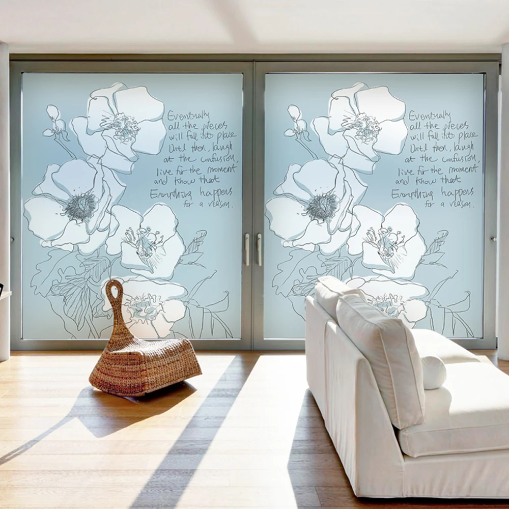 Матовая стеклянная пленка матовая непрозрачная конфиденциальная Наклейка ПВХ