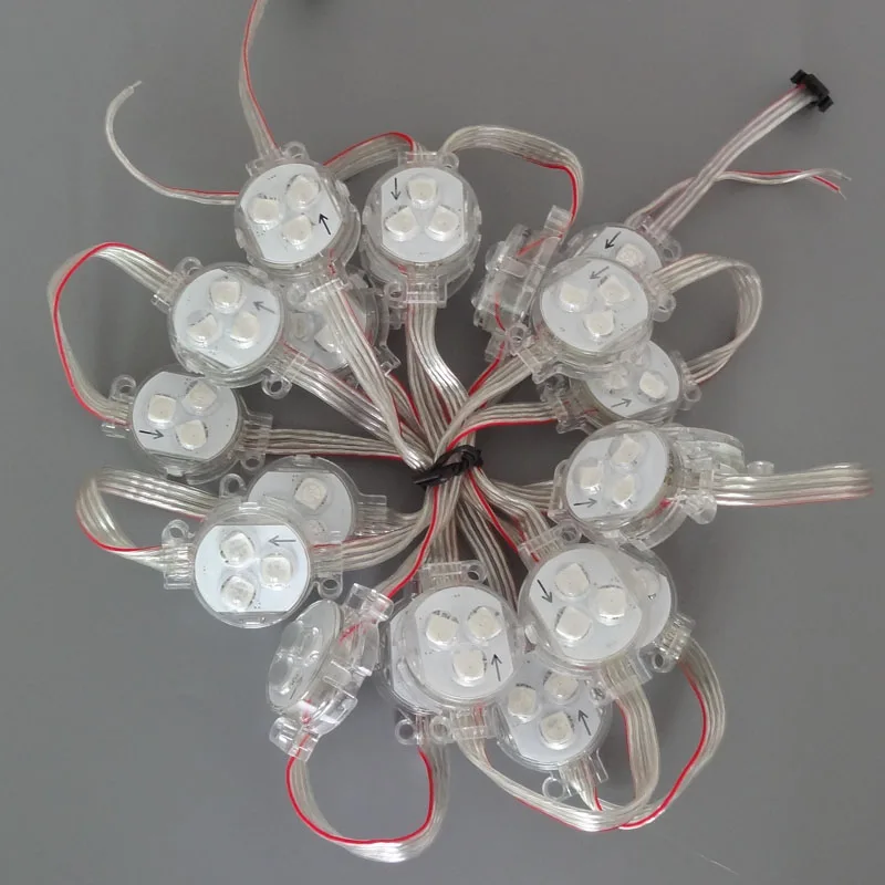 500 шт. DC12V ws2811/LPD6803/WS2801/DMX512/1908 IC опционально 30 мм Диаметр D30 5050SMD RGB 3 светодиода