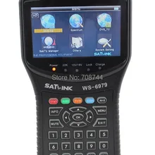 Satlink WS-6979 DVB-S2 и DVB-T2 комбо цифровой спутниковый искатель метр анализатор спектра WS6979