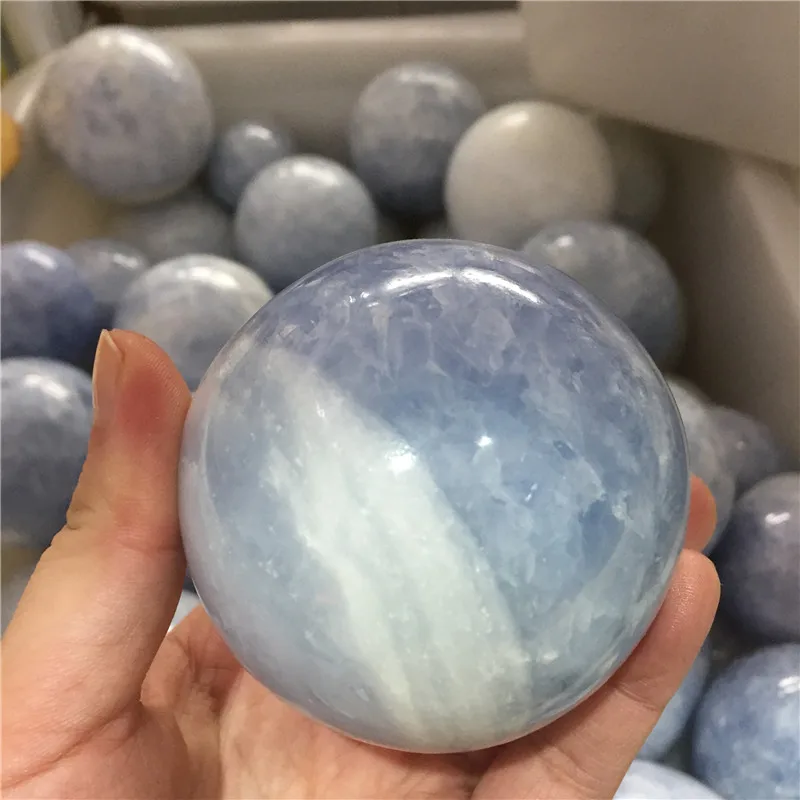 Оптовая продажа полированный кварцевый шар Celestite для украшения дома | Дом и сад