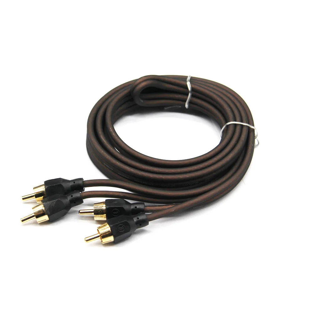 Аудиокабель PUZU 2RCA к штекер позолоченный аудиокабель RCA 1 м 2 3 5 для домашнего