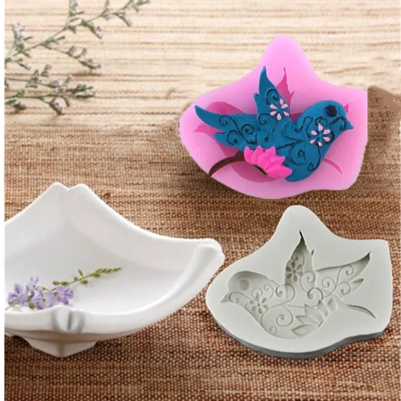 1 шт. Изысканная Красивая силиконовая форма в форме птицы для помадки торта