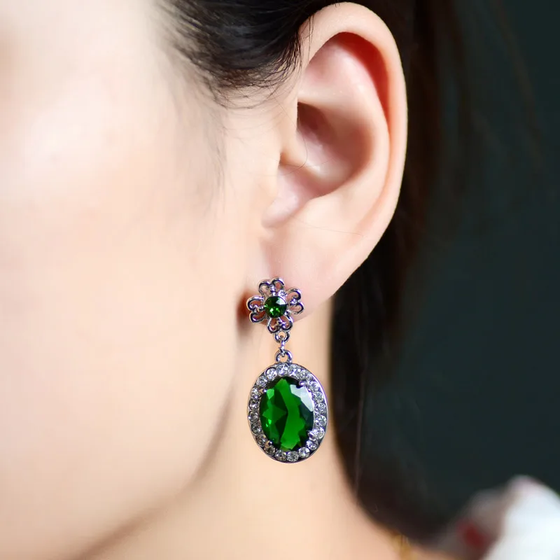 Neoglory австрийский страз и циркон длинные серьги-подвески Винтаж модный подарок