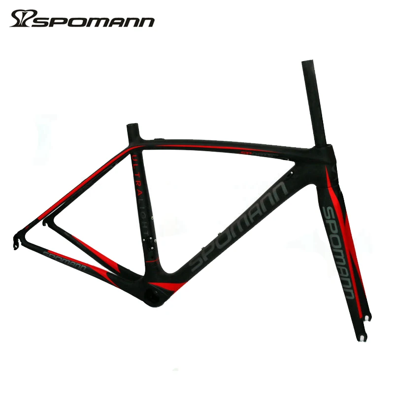 Сверхлегкая углеродная рама для дорожного велосипеда SPOMANN 750 г 700C UD матовая с