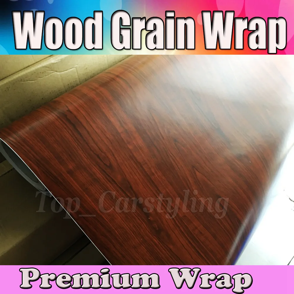 Темное тиковое дерево текстурированная виниловая оберточная Наклейка Лист