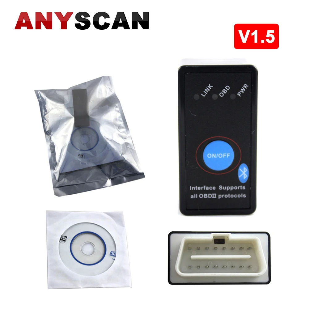 ELM327 V1.5 автомобильный диагностический сканер с чипом PIC18F25K80 Bluetooth CAN BUS OBD OBDII