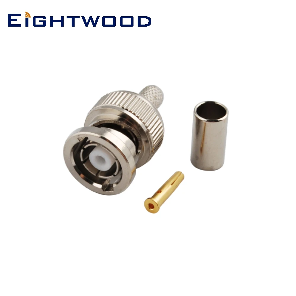 

Eightwood 5PCS Reverse Polarity BNC Plug Female Straight RF Coaxial Connector for LMR-195 RG142 RG400 RG58 Cable Adapter