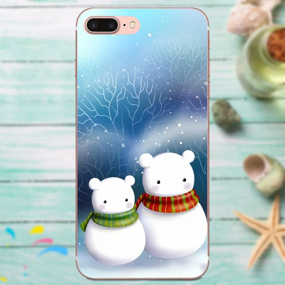 Для Apple iPhone 4 4S 5 5C 5S SE 6 6S 7 8 Plus X XS Max XR красочный стиль Снеговик прекрасный