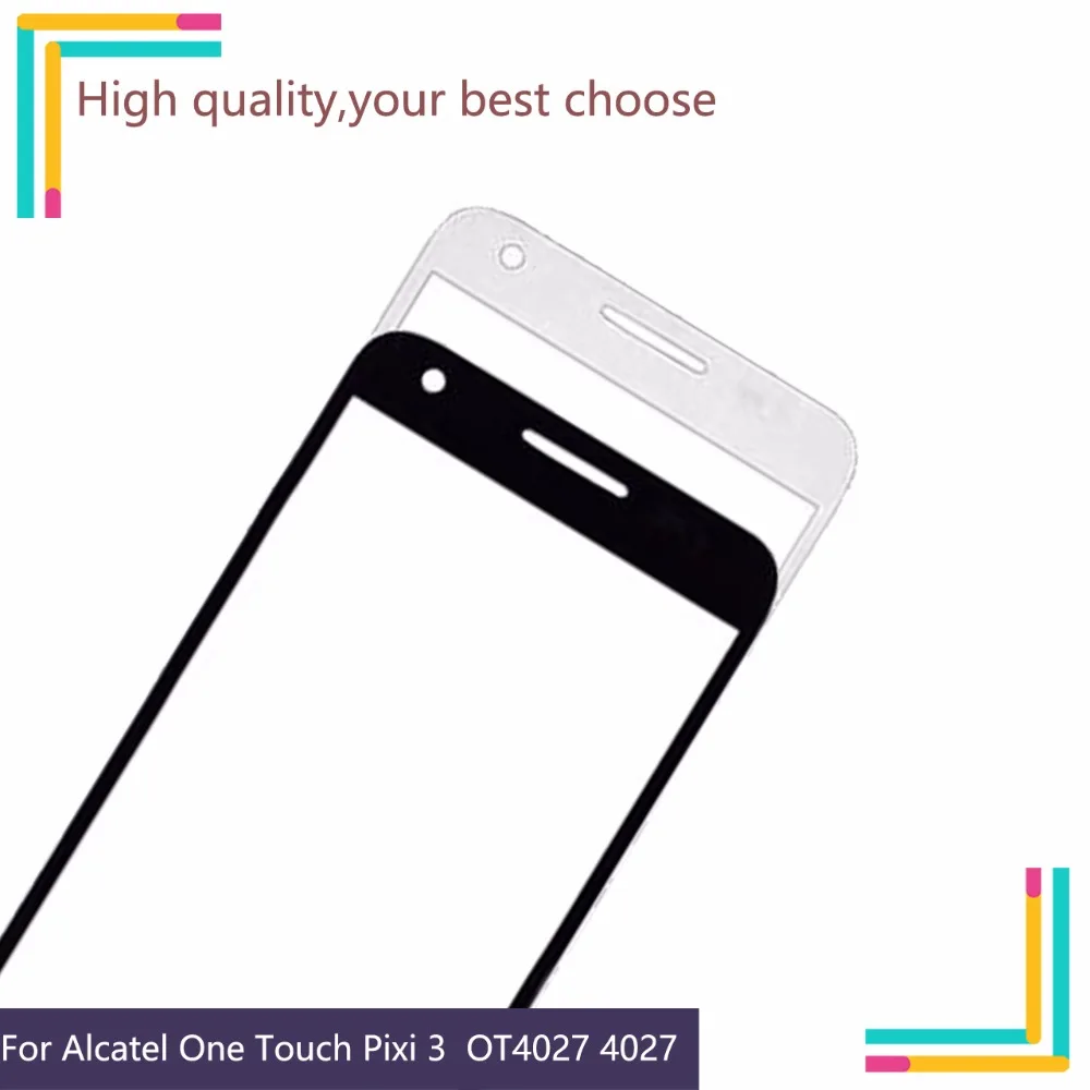 4," для Alcatel One Touch Pixi 3 4027D 4027X5017 5017E VF795 OT4027 4027 Smart speed 6 передняя внешняя стеклянная линза Touch NO Flex