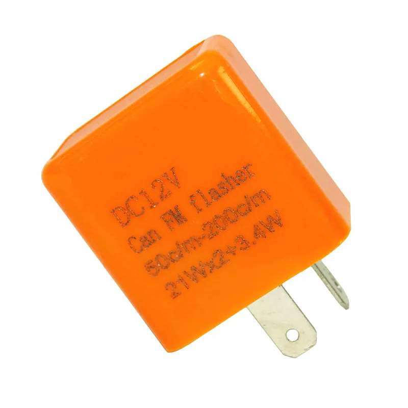 Orange Waase 12 В 2 Pin регулируемый светодиодный сигнал поворота реле мигалка частота Fix мотоциклетная вспышка для Yamaha для Honda Для Suzuki для KTM - Цвет: Orange