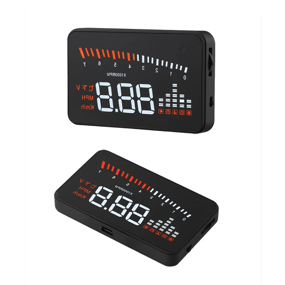 Автомобильный HUD Дисплей OBD II EOBD(система бортовой диагностики, превышения скорости Предупреждение Системы проектор лобовое стекло авто электронный Напряжение сигнализации автомобильные аксессуары