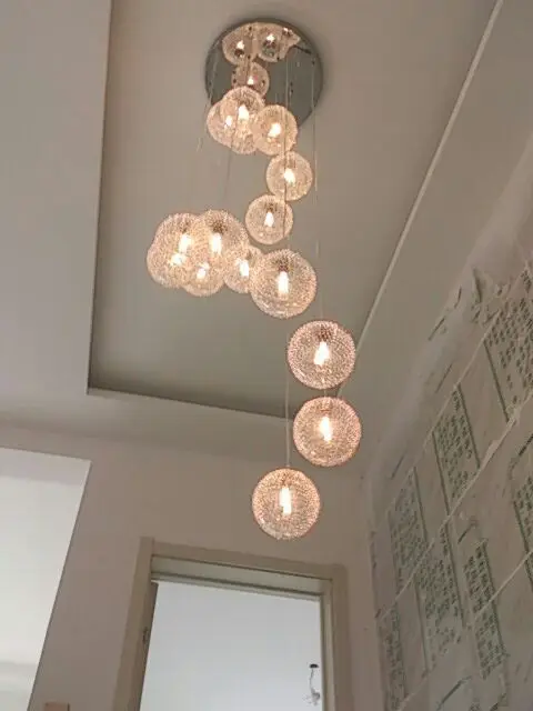 LED lamps Pendant Lights Stairs lights rotary staircase creative restaurant glass spherical duplex villa FG38 | Освещение