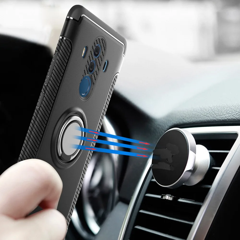 TODKAI Phone Hybrid Case For Huawei Mate 10 Pro lite Car Magnetic Holder TPU+PC Cover pro10 |