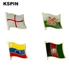 Металлические значки, заколка-булавка с флагом страны, набор декоративных пуговиц для одежды