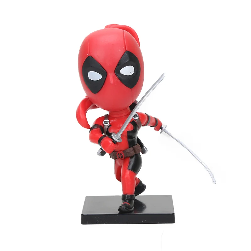 Новинка, 10 см, игрушки Marvel, Дэдпул, фигурка качающейся головы, 1/10 масштаб, окрашенная, Уэйд Уинстон Вилсон, супергерой, Коллекционная модель, куклы, игрушка