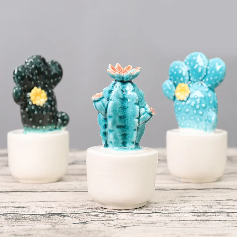 home decoration accessories ornaments decor modern kawaii ceramics cactus Nordic for living room office bedroom desk | Дом и сад