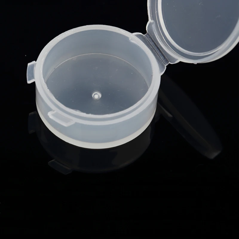 Free Shipping Transparent Plastic Small round Boxes Thicken lidded Packaging Storage Box Jewelry & parts boxes 50pcs/lots |