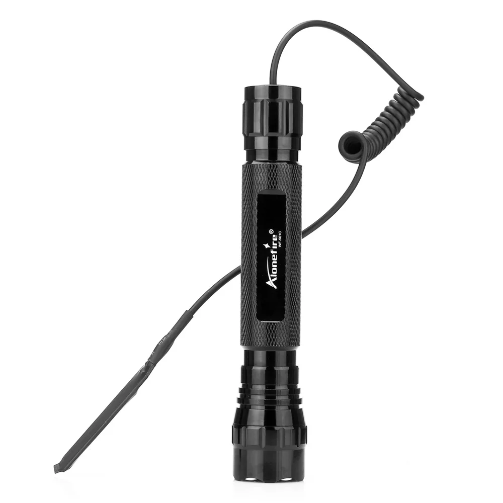 

AloneFire 501C Tactical LED Flashlight Handheld Torch Water Resistant Lamp for Outdoor Sports+scope mount+remote pressure switch