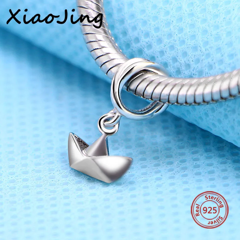 Fit Authentic European Bracelets Pendant 2019 Original Silver 925 Charms Origami Boat Charm Bead For Jewelry Making Women Gifts