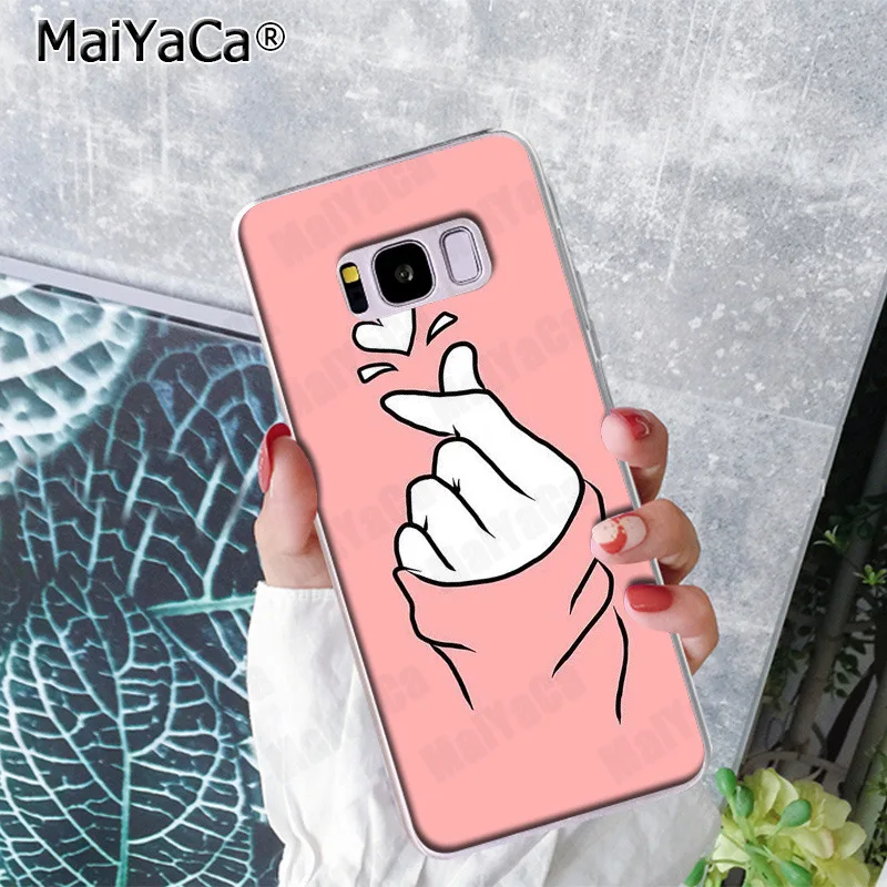 MaiYaCa Finger Art Pink Love Pinky Swear Модный чехол для телефона прекрасный Samsung S9 plus S5 S6S6edge S6plus S7