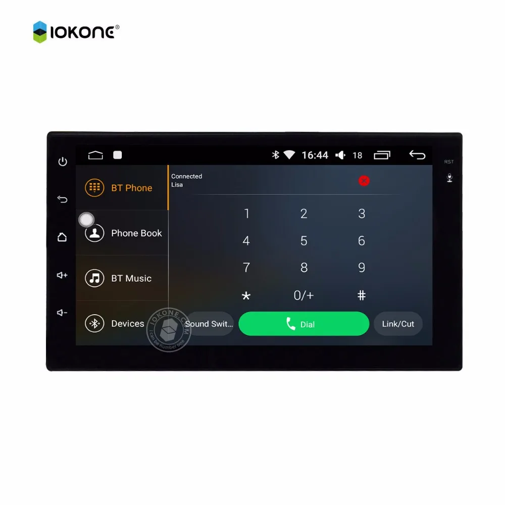 IOKONE автомобильный android 8 0 dvd плеер 2 din стерео gps core Мультимедиа Радио 7 дюймов экран