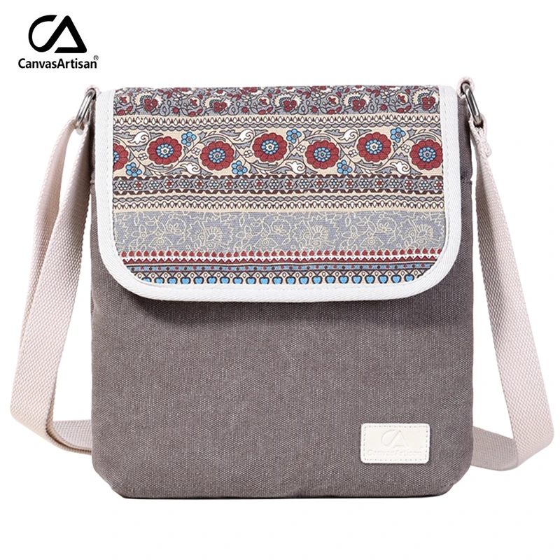 

Национальная женская сумка через плечо, холщовая сумка-мессенджер в стиле ретро, женские сумки с цветочным принтом, повседневные дорожные с...