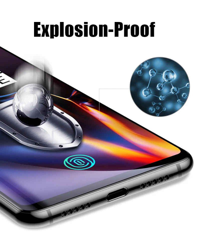 Закаленное стекло для Oneplus 7 Pro 7T Pro против царапин, Взрывозащищенная Защита экрана для Oneplus 7 1+ 7 6 T, закаленное стекло