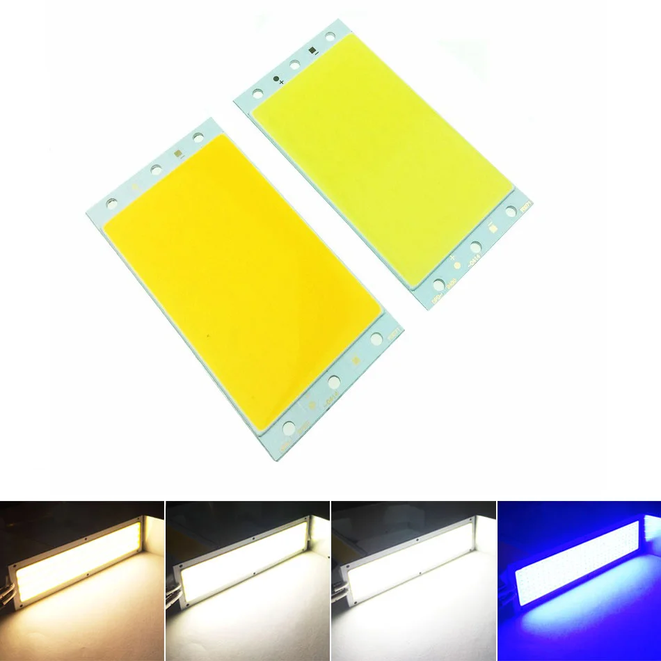 

15W COB LED Strip Light Lamp Bulb DC12-14V Warm Cool White Nature white Blue Epistar COB LED for DIY Work Lights 94x50MM