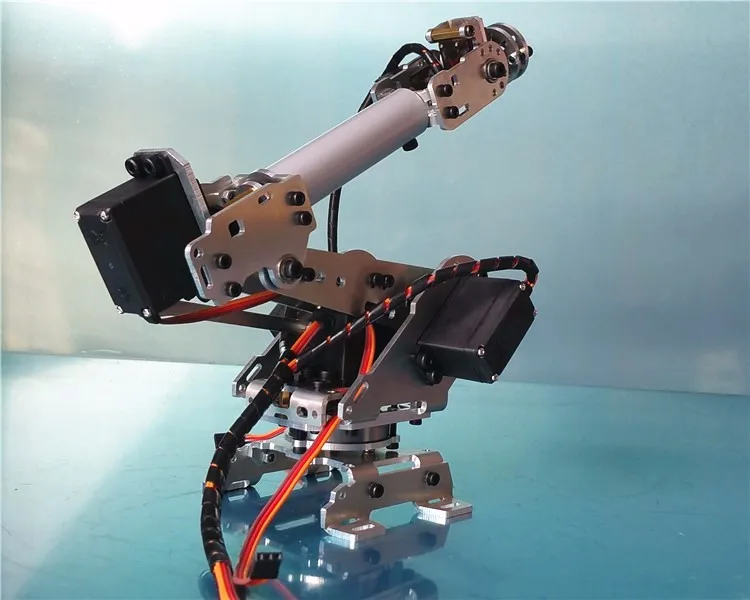 6 DOF CNC алюминиевая Роботизированная рама руки ABB промышленная модель робота 6-asix robot arm 6 servos