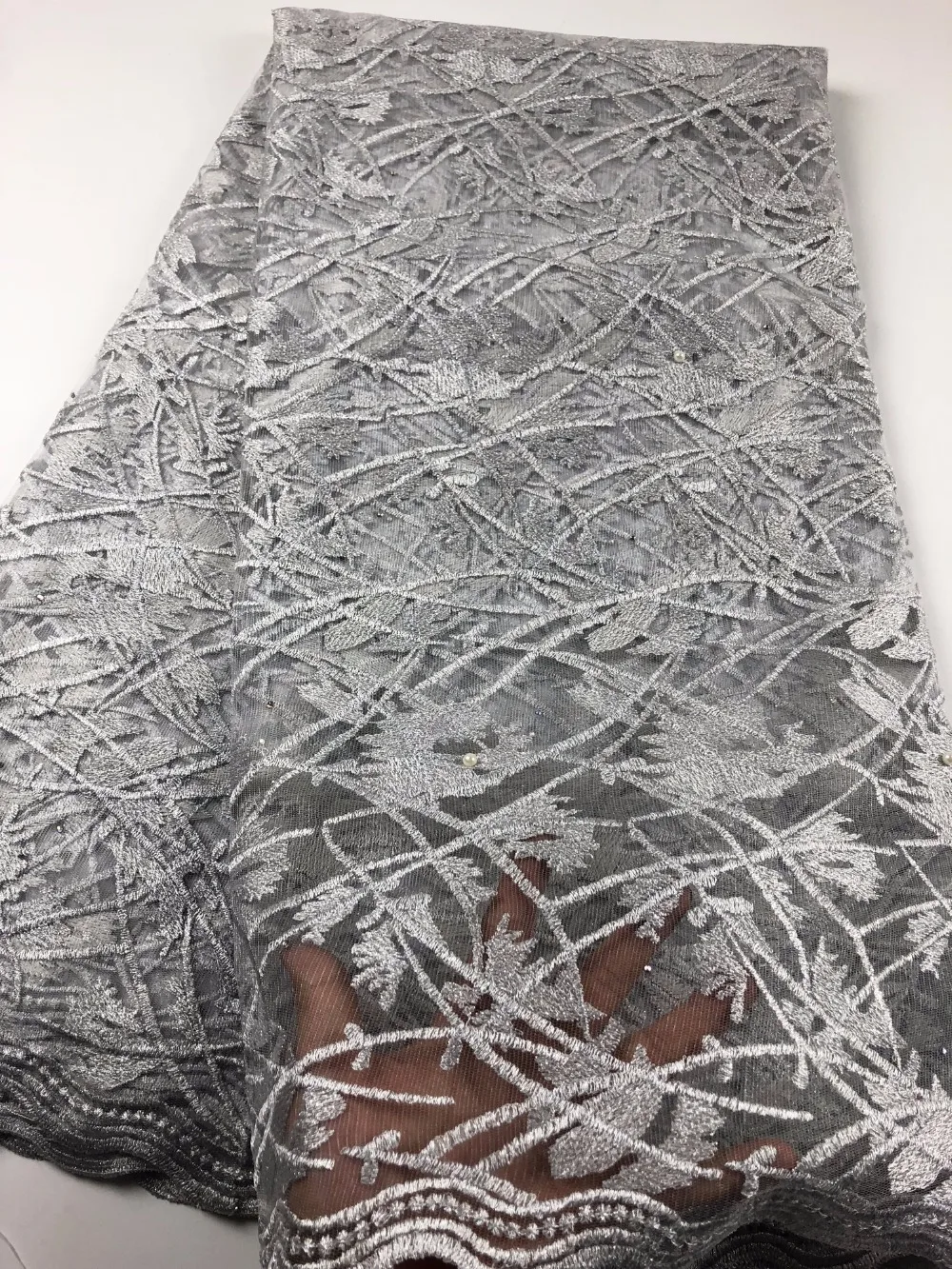 

African Lace Fabric 2018 French Net Lace New Designs Fabric 5 Yard High Quality African Tulle Lace Fabric For Women CP04