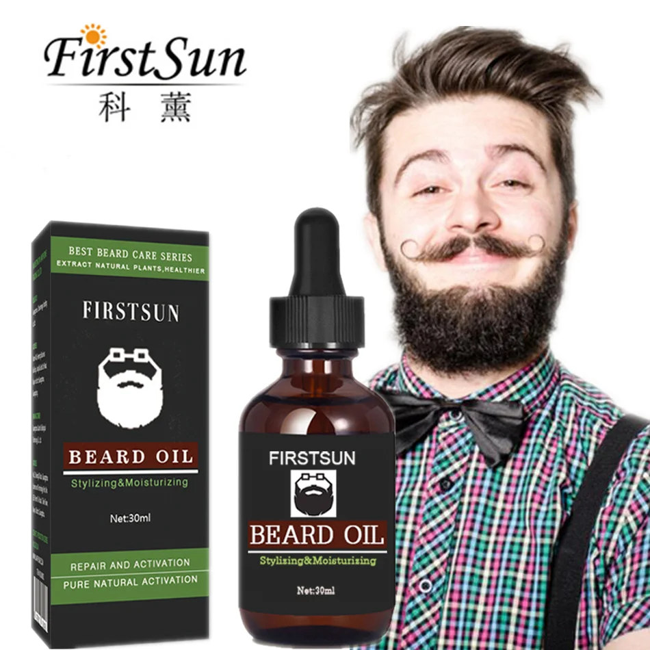 

FirstSun Beard Growth Oil 30 ml Beards Thicker Essence Mustache Thick Sunburst Alopecia Serum Aftershave For Men Beard Shaping