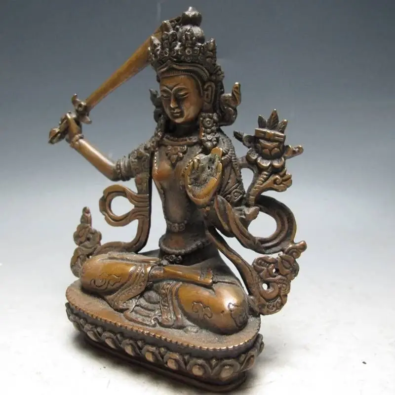 Китайские бронзовые ручной резьбой статуя будды |