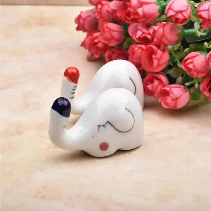 2 шт. Kawaii керамический слон белый фарфор мелкие фигурки животных Фея Сад