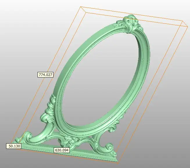 

mirror frame 3D STL artcam model 779