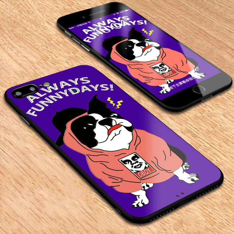 Y-ZU Phone Case For iPhone 6 6s 7 8 plus X Creativity Funny dog Hand Shell Personality Silicone edge protection Free Shipping |